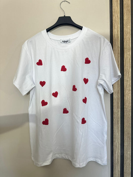 Tshirt Heart ngjyra e bardhe