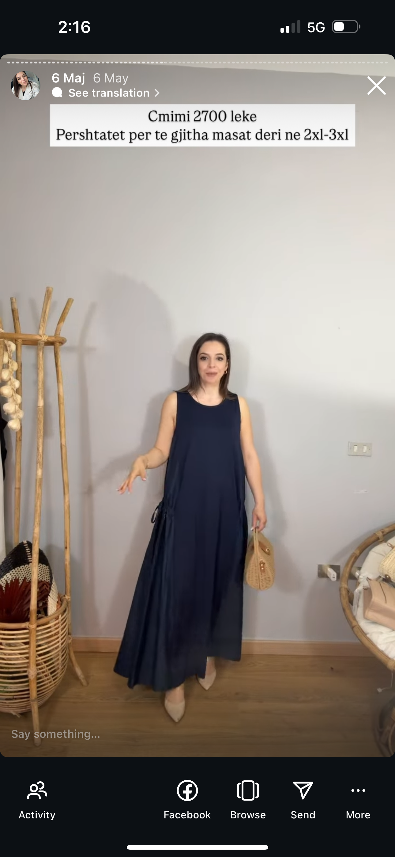 Fustan blu